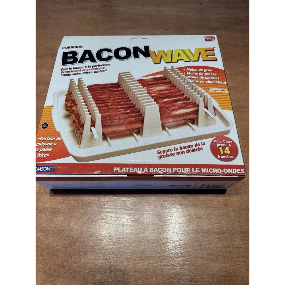 2013 Emson Bacon Wave Microwave Bacon Tray Used With Original Box